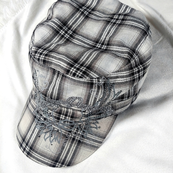 Women\'s Harley Davidson Sequin Logo Silver Striped Cap